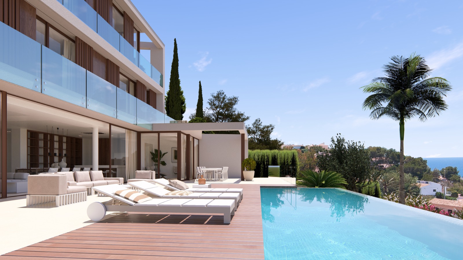 Exclusiva Villa de Lujo de Estilo Ibicenco con Vistas al Mar en Benissa