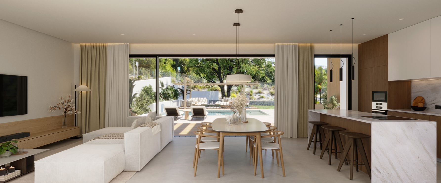 Extraordinary villa with 4 bedrooms and a pool in Finestrat