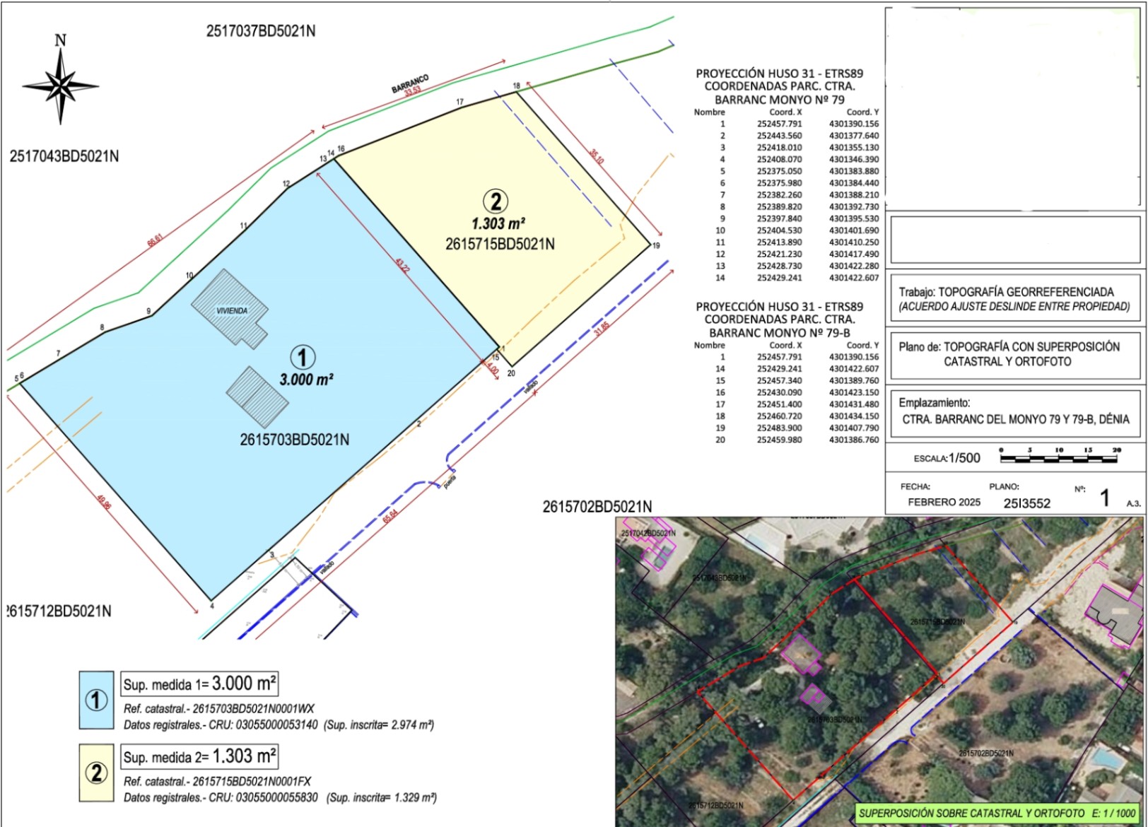 Full plot located in Las Rotas Dénia with granted license.