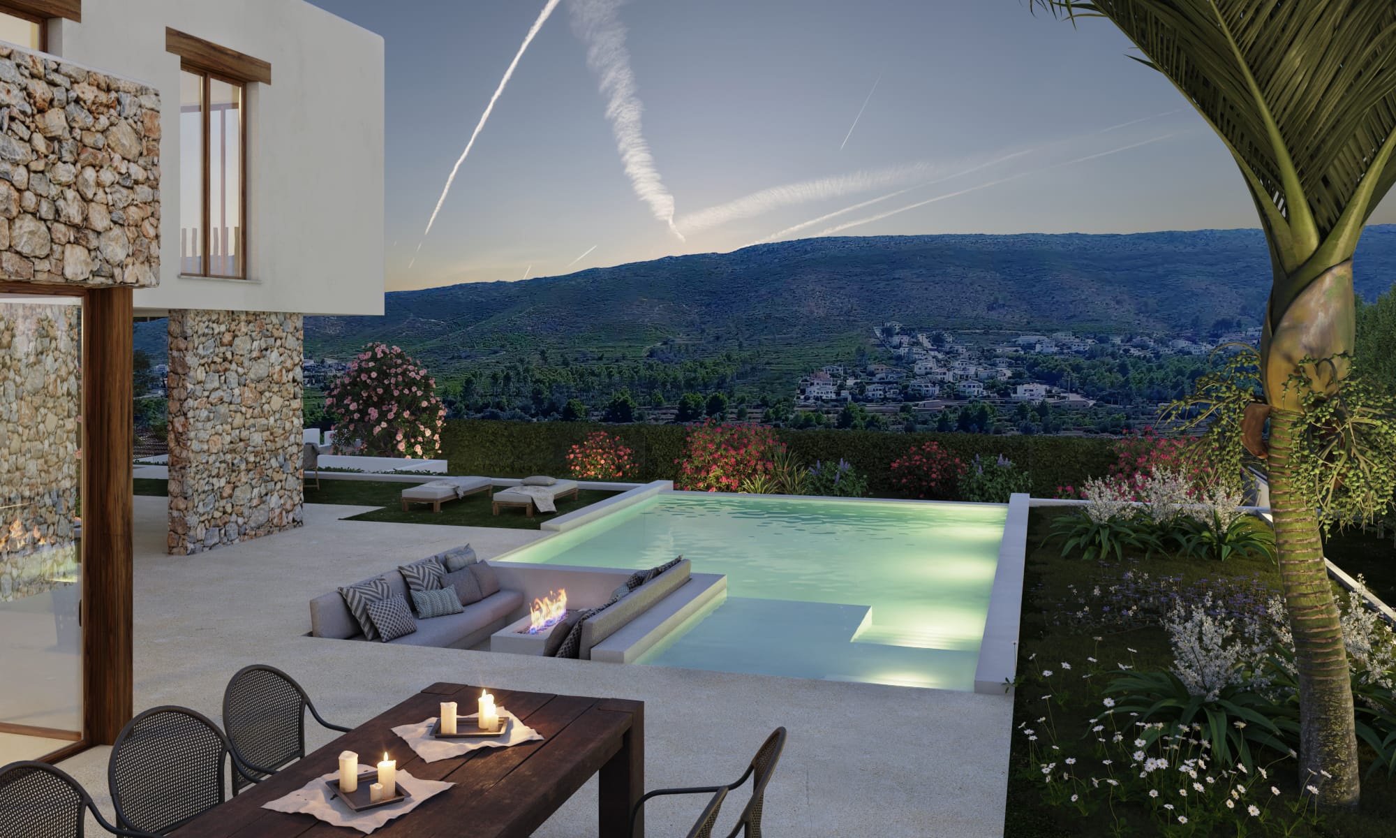 Villa exclusive de style ibicenco avec vue sur le Parc Naturel de la Granadella à Javea – Projet avec permis