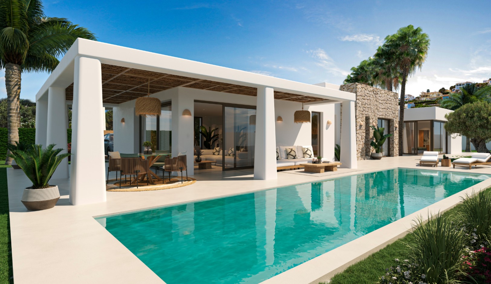 Villa méditerranéenne neuve avec vue sur le Montgó – En construction
