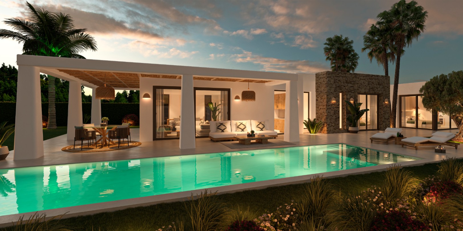 Villa méditerranéenne neuve avec vue sur le Montgó – En construction