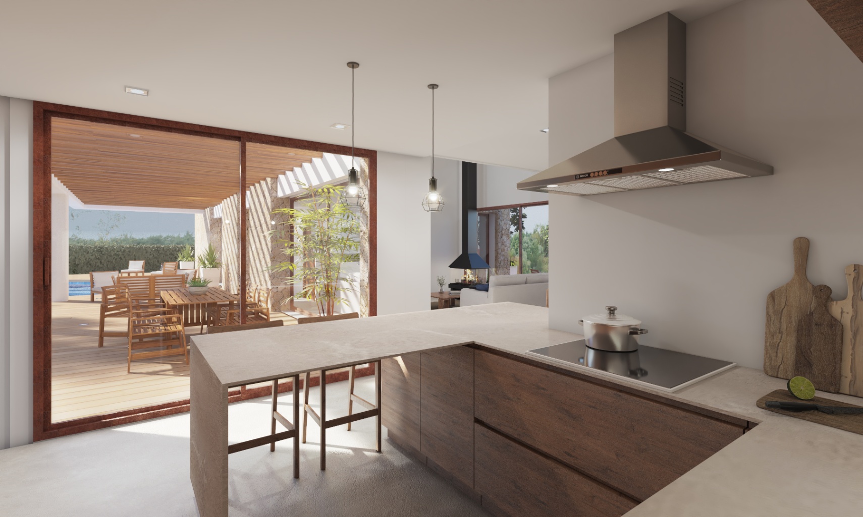Villa au design contemporain avec une essence ibicenca à Jávea