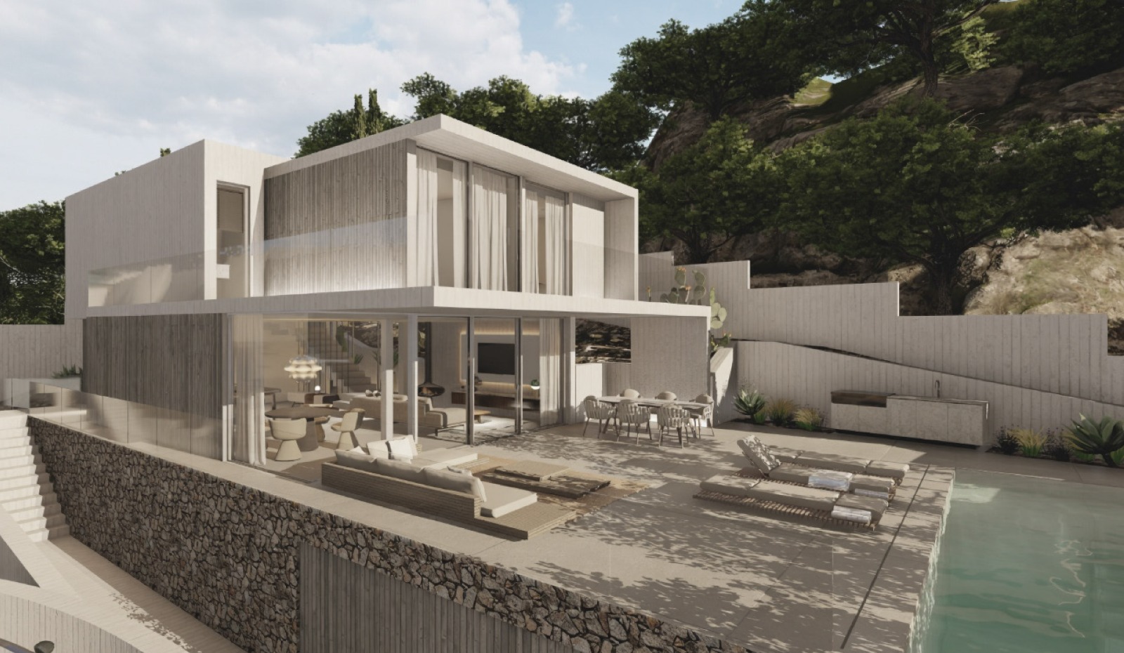 Moderne villa met 4 slaapkamers en uitzicht op zee in Denia