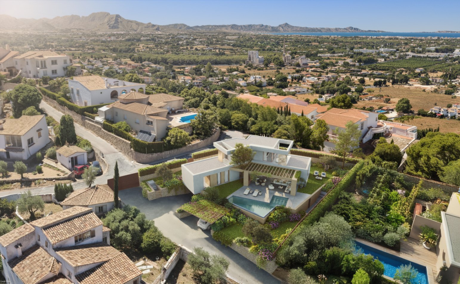 Modern nybyggd villa i Dénia – Montgó med privat pool, minimalistisk design och öppen utsikt