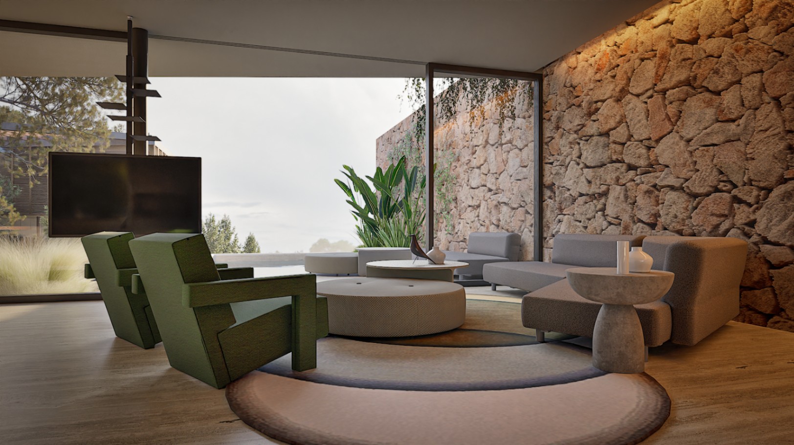 Villa moderne au design contemporain avec piscine privée, vues panoramiques sur la mer et à 700 m de la plage.