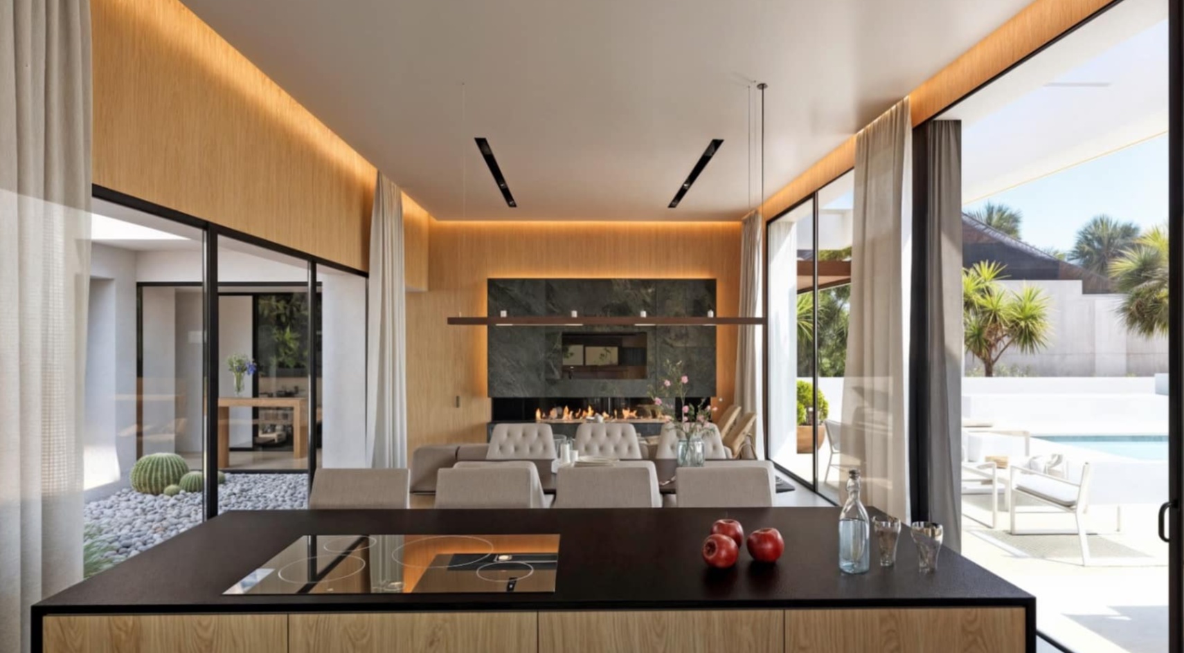 Villa de obra nueva de arquitectura contemporánea con vistas al mar en Moraira