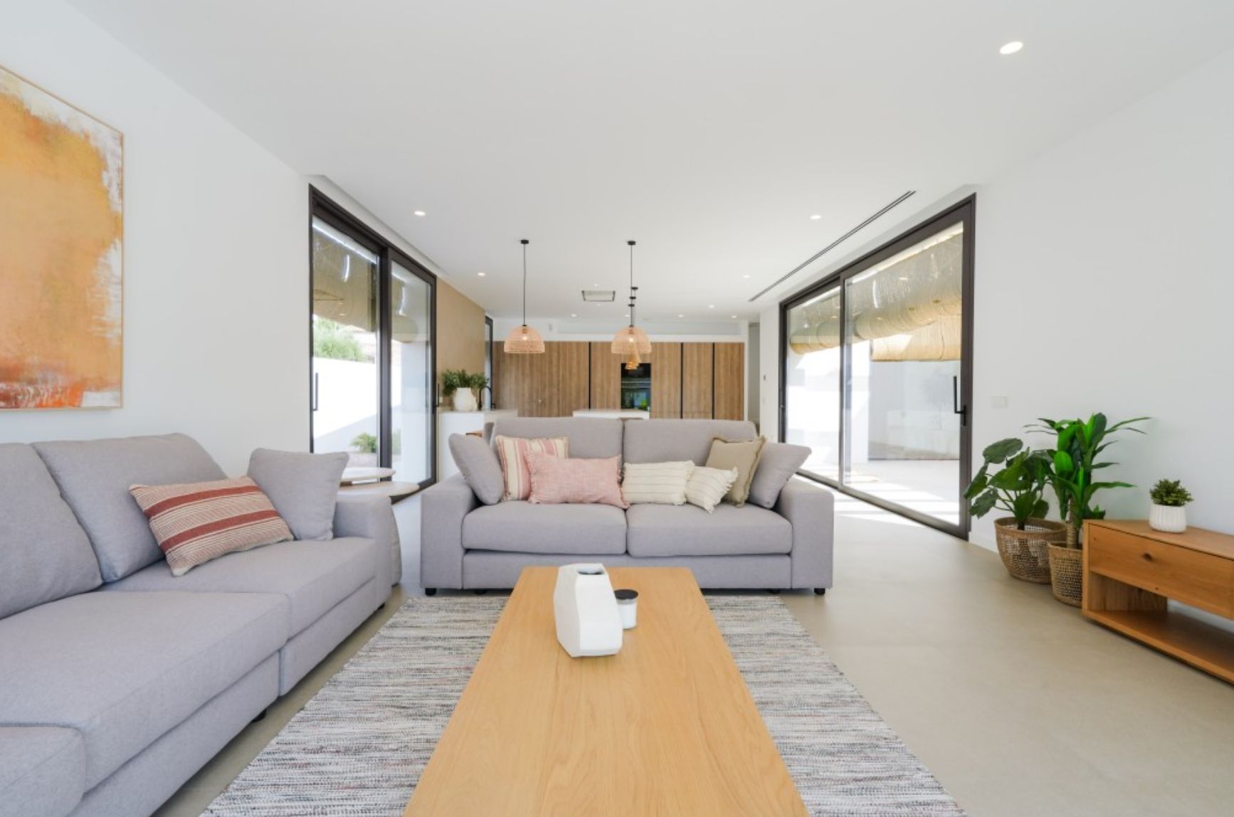 Villa ibicenca neuve avec vue sur la mer à Moraira