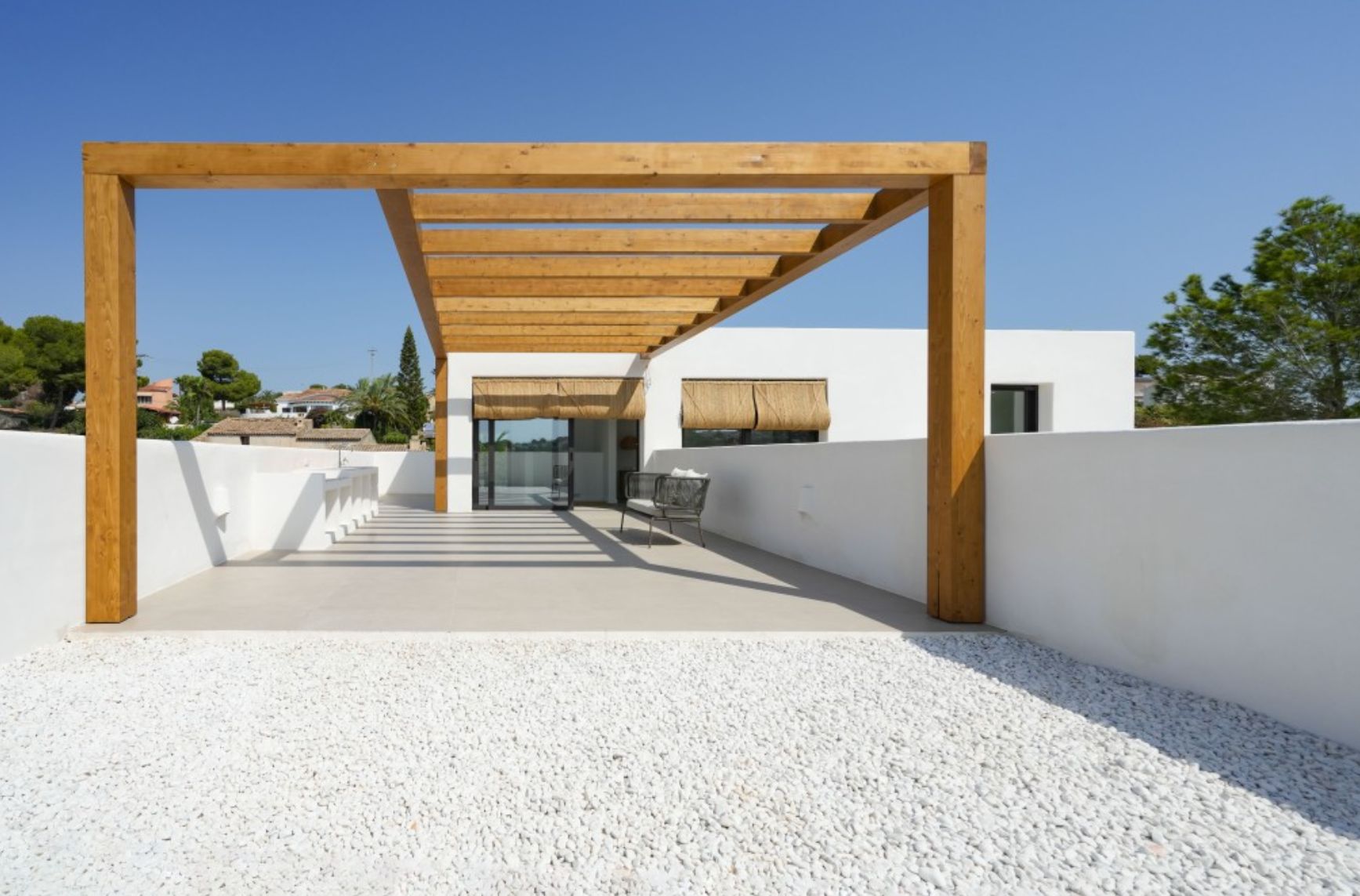 Villa ibicenca neuve avec vue sur la mer à Moraira