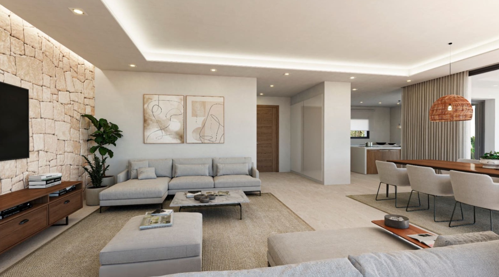Moderne nybygg villa i Dénia med havutsikt og utsikt over Montgó
