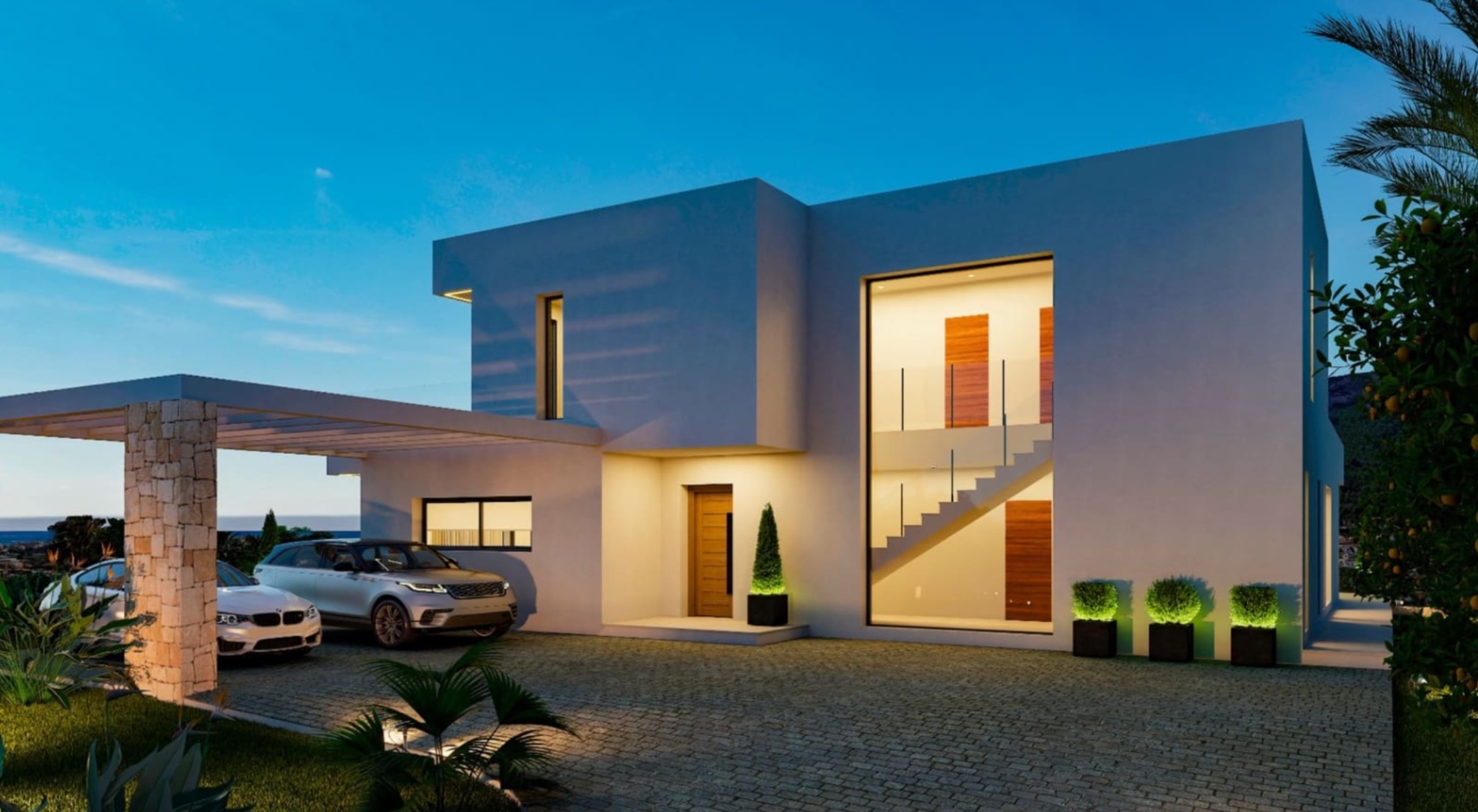 Moderne nybygg villa i Dénia med havutsikt og utsikt over Montgó
