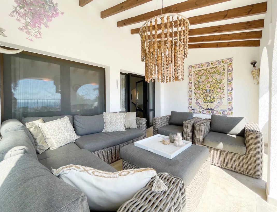 Villa avec vue panoramique sur la mer à Benimeit.