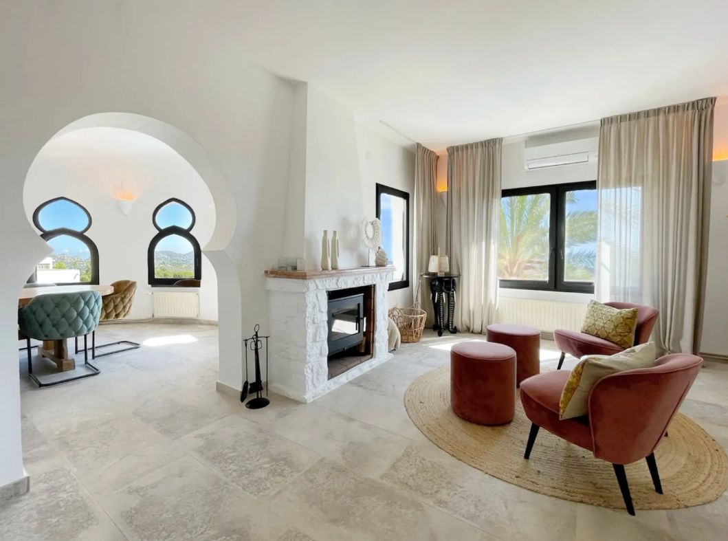 Villa avec vue panoramique sur la mer à Benimeit.