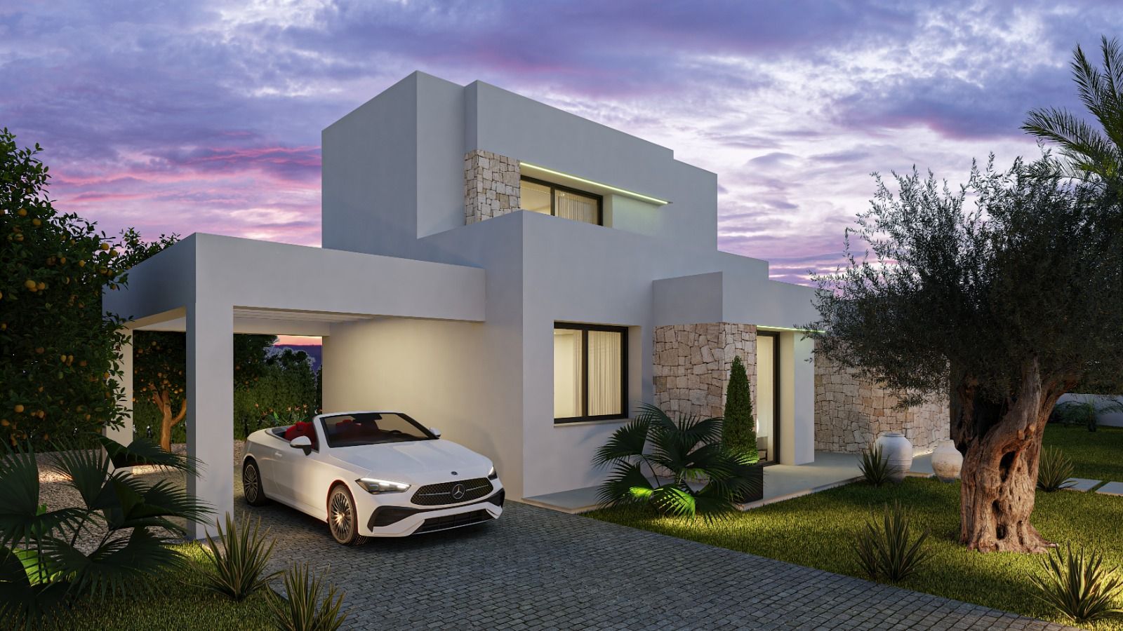 Villa moderne avec 4 chambres, piscine et jardin à Dénia