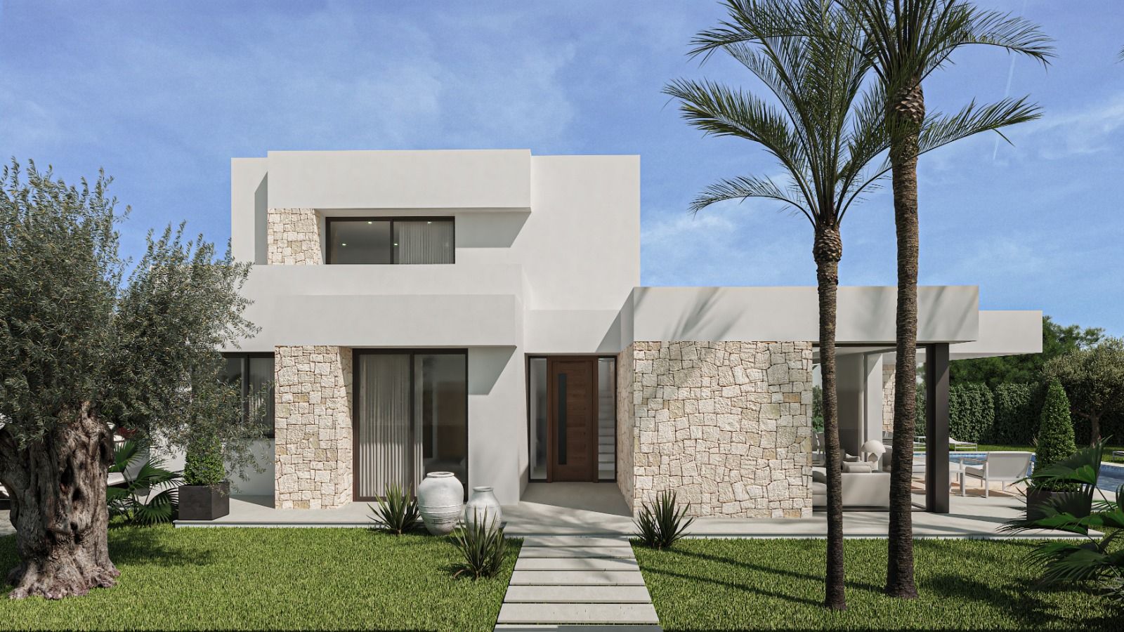 Villa moderne avec 4 chambres, piscine et jardin à Dénia