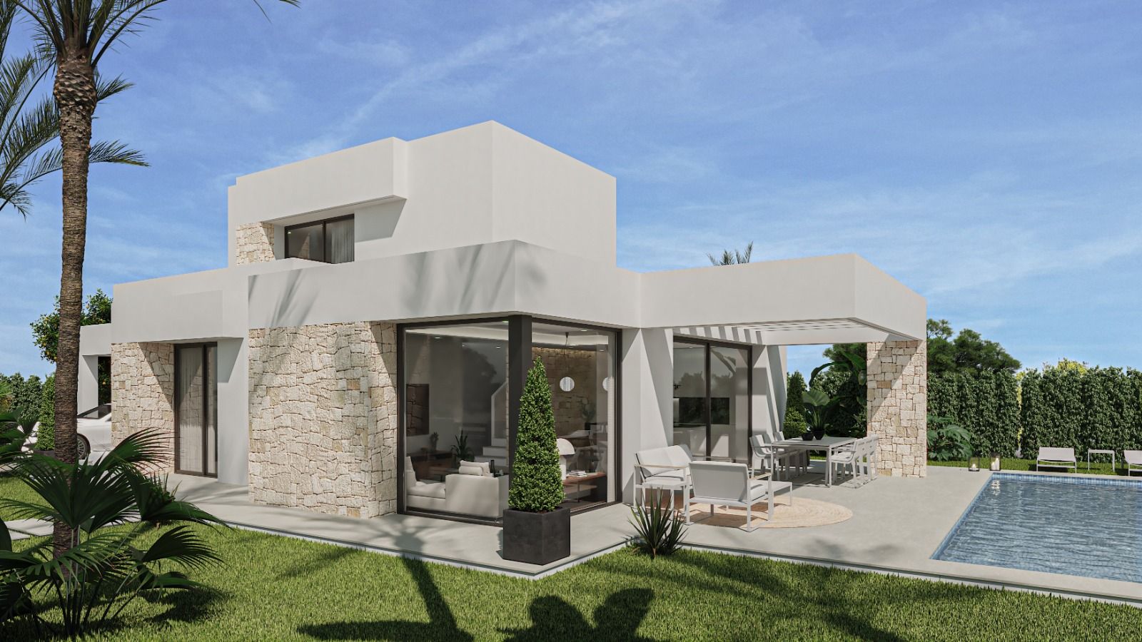 Villa moderne avec 4 chambres, piscine et jardin à Dénia