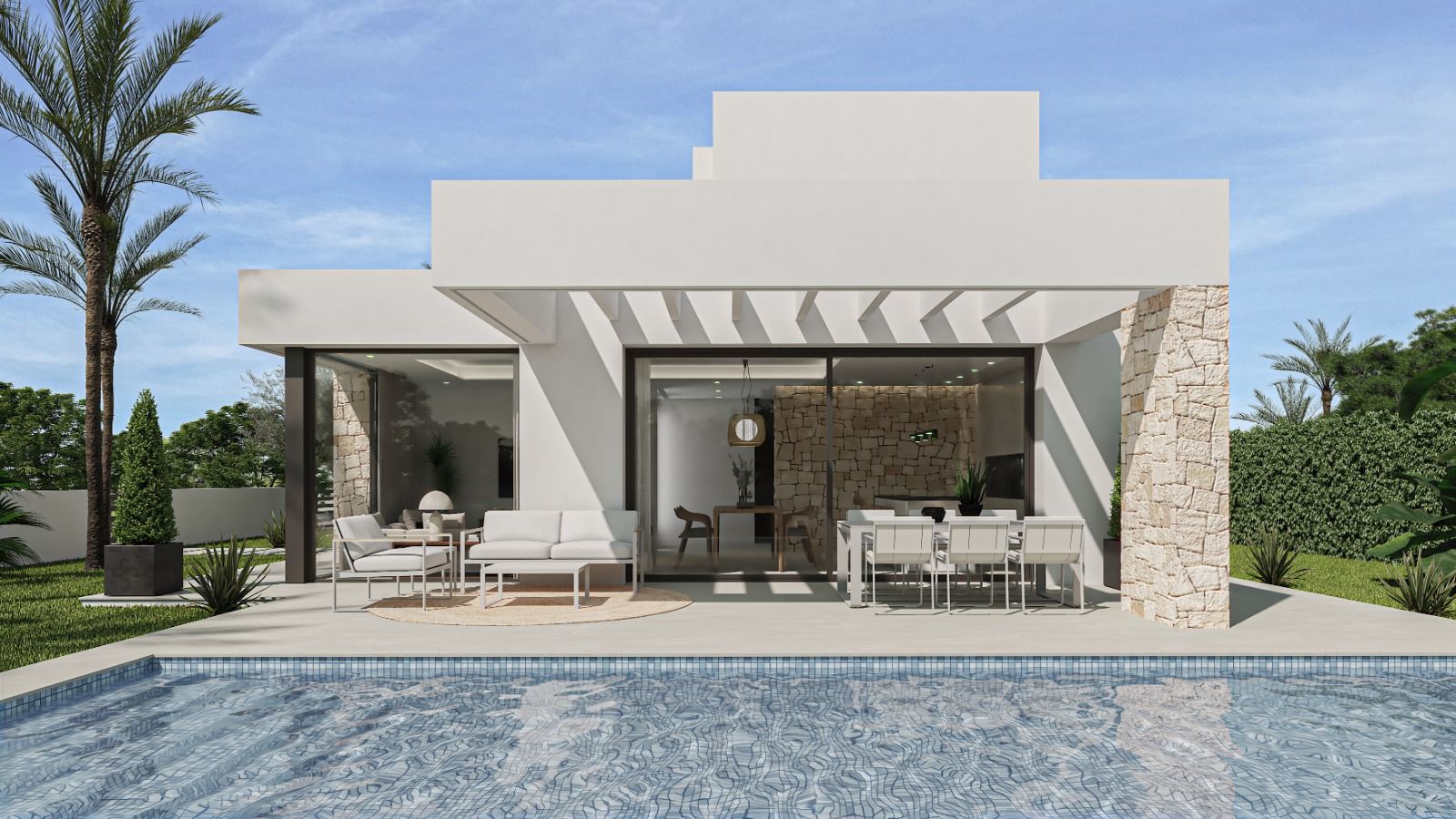 Villa moderne avec 4 chambres, piscine et jardin à Dénia