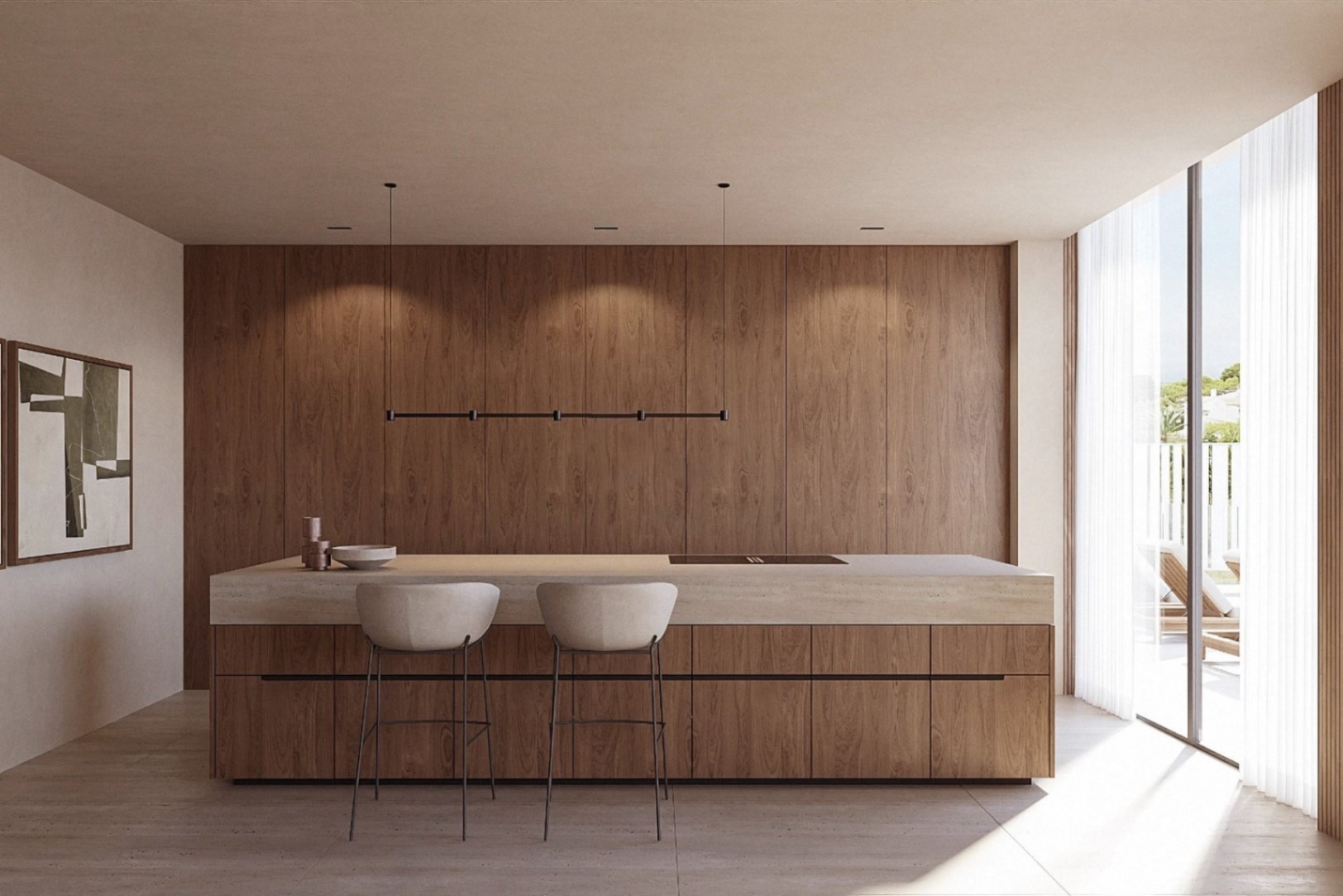 Nybyggd villa i Moraira med modern design, öppen utsikt och privat pool.