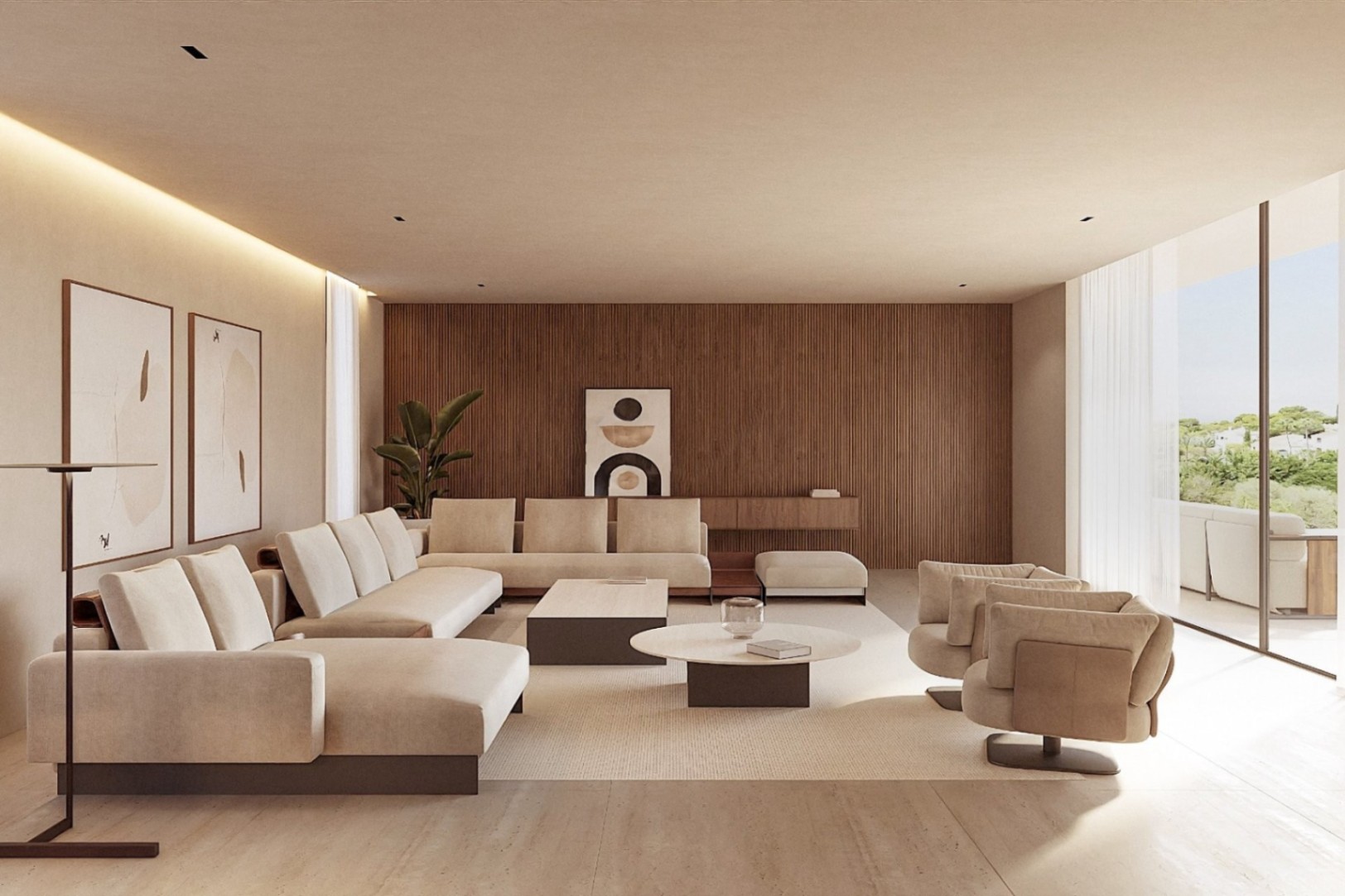 Villa neuve à Moraira avec vue sur la mer, piscine privée et design méditerranéen contemporain.