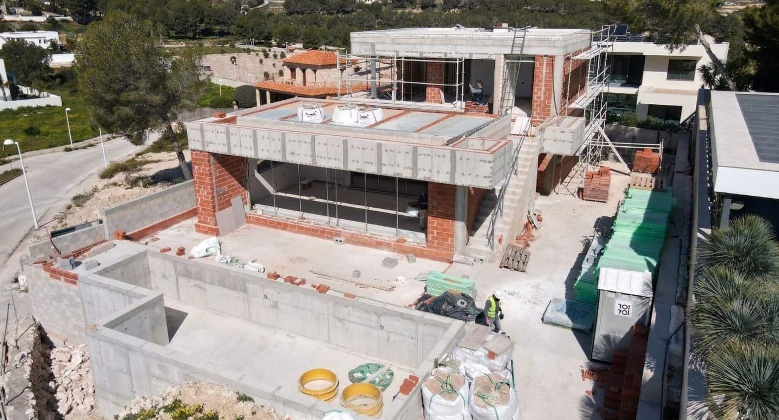 Villa neuve avec vue sur la mer et piscine à débordement à Moraira