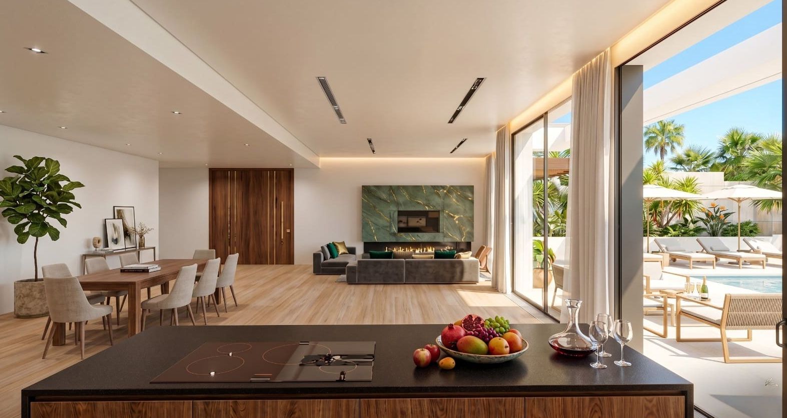 Villa neuve avec vue sur la mer et piscine à débordement à Moraira