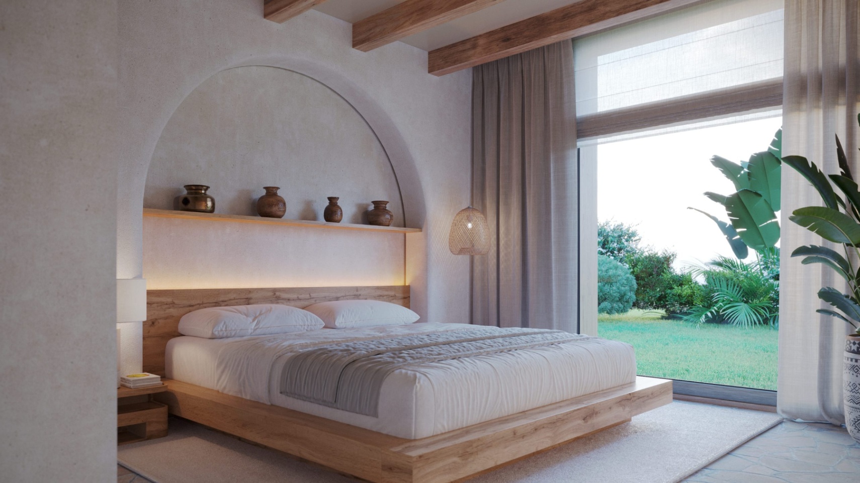 Villa méditerranéenne ibicenca rénovée avec vue sur le Montgó à Jávea