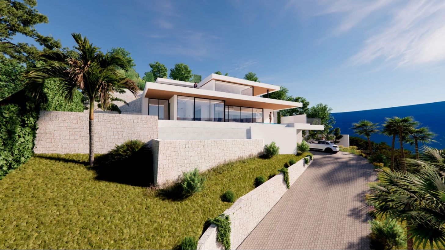 Newly built villa with sea views for sale in Sierra de Altea.