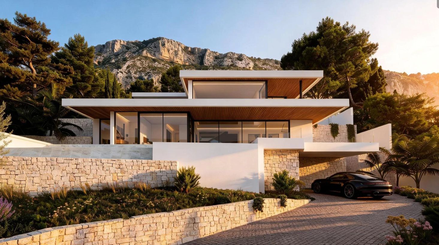 Newly built villa with sea views for sale in Sierra de Altea.