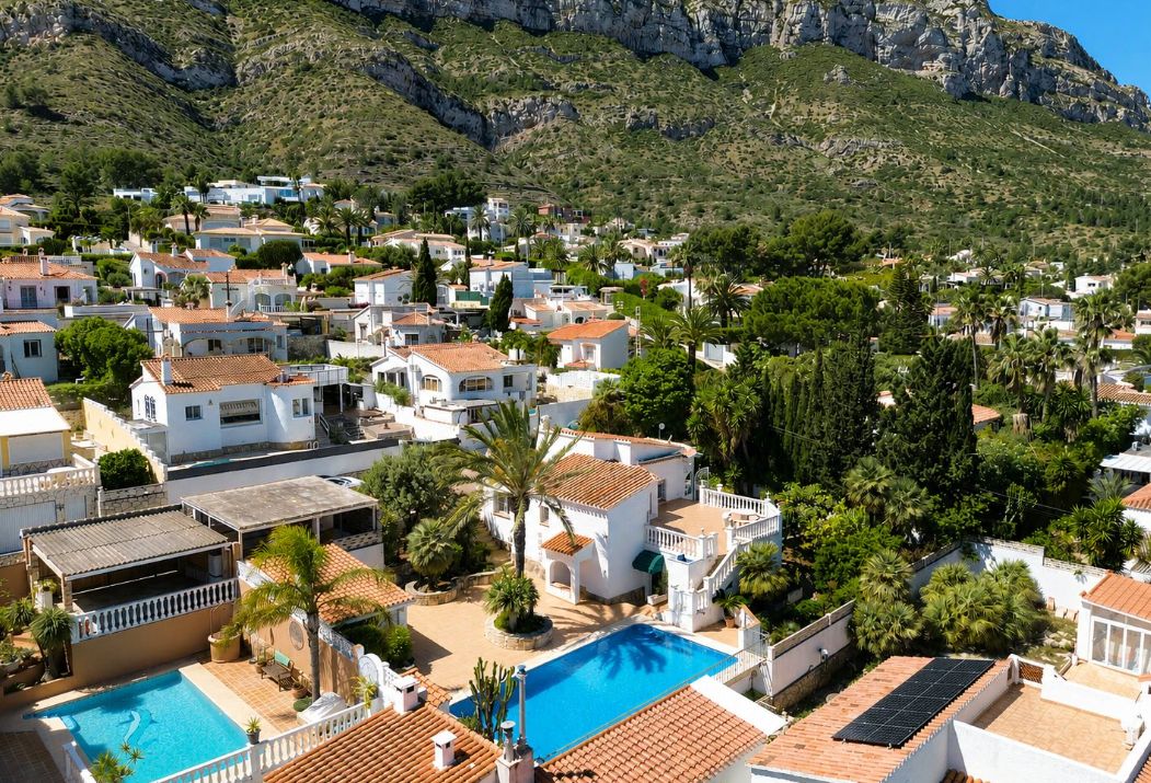 Mediterrane villa met uitzicht op zee en het kasteel van Dénia in El Montgó