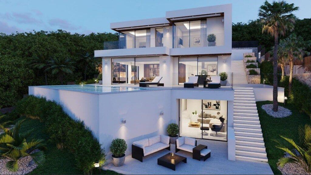 Nouvelle villa de luxe avec vue sur la mer à vendre à Altea