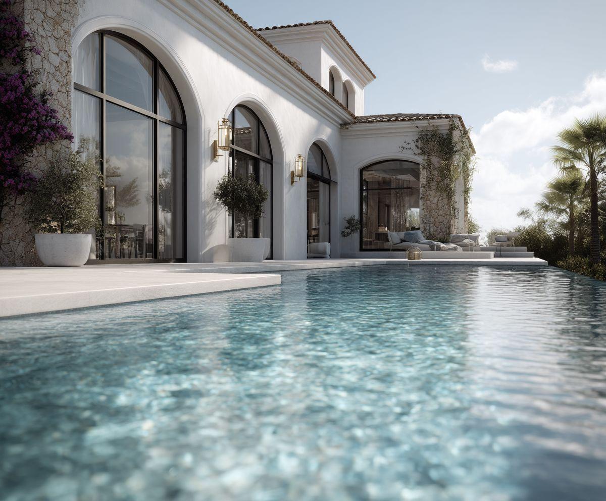 La villa Tramontana à Moraira est une maison de luxe avec vue sur la mer sur un grand terrain sur la Costa Blanca