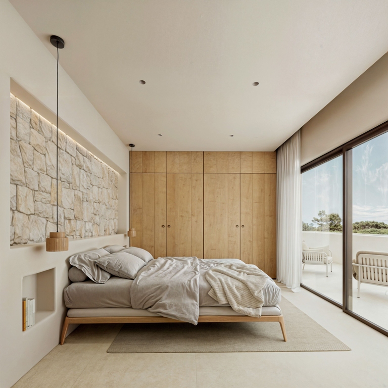 villa de style ibicenco avec vue sur la mer à Moraira