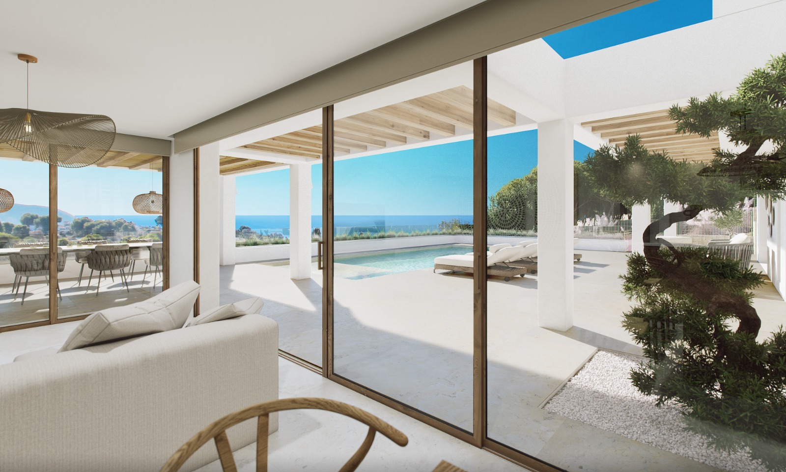 villa de lujo en Moraira con vistas al Mar