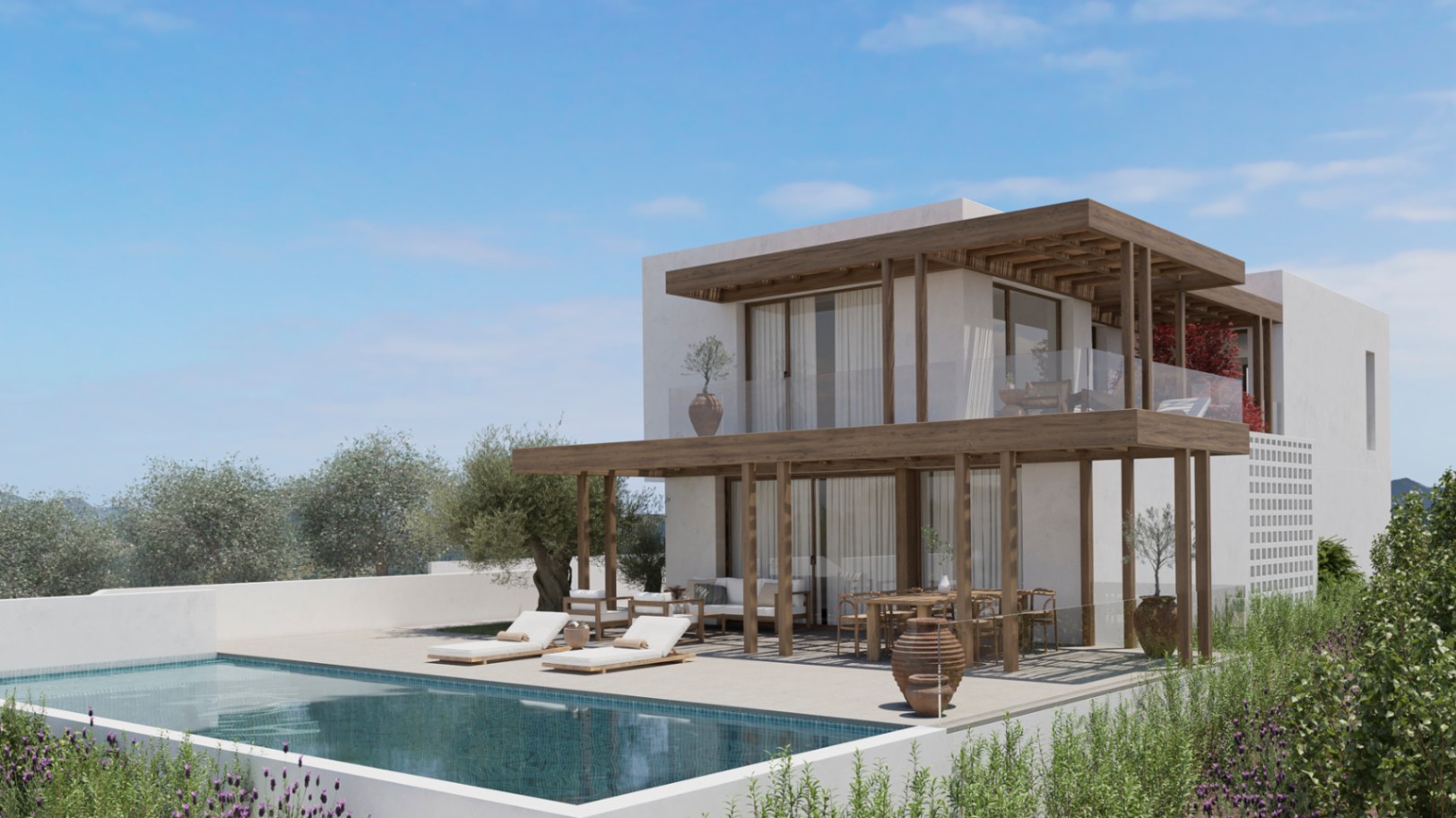 Modern villa with sea views for sale in Moraira